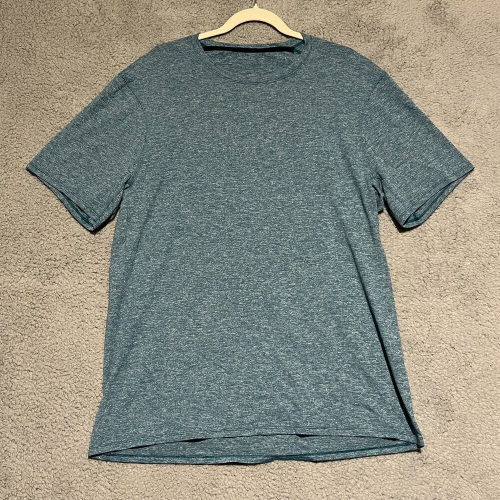 Lululemon Shirt Mens XL Teal Green Short sleeve